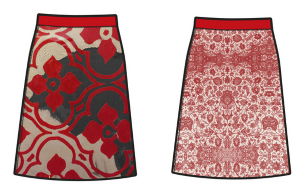 A-Line Reversible Skirt from ANIMAPOP print 303