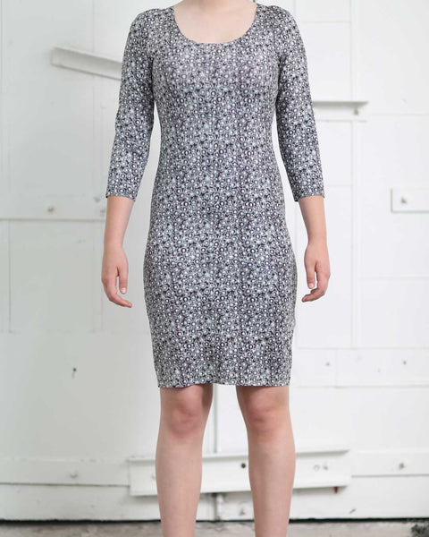 3/4 Sleeve Fitted Reversible Dress from ANIMAPOP print 140