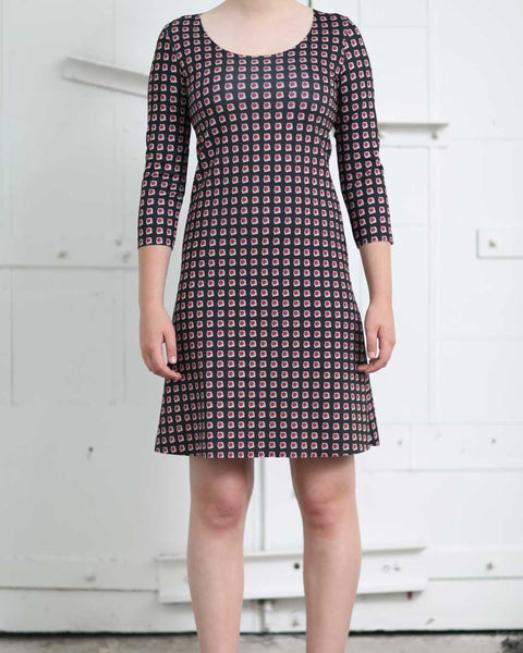 3/4 Sleeve A-Line Reversible Dress from ANIMAPOP print 143
